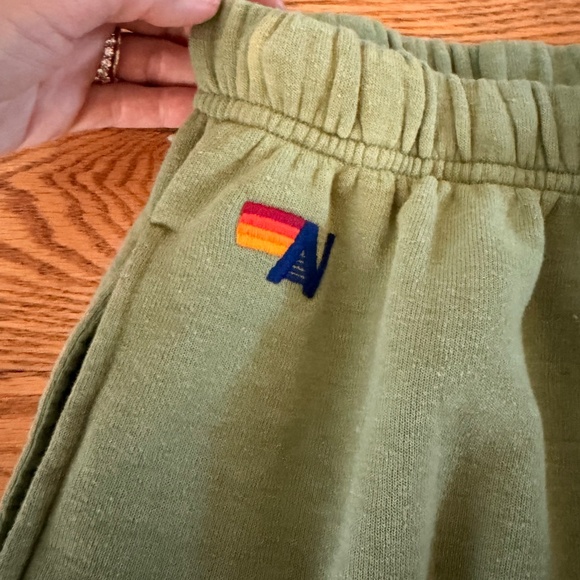 NWT Aviator Nation Bolt Stitch Sweatpants in Faded Army (Size S) - Picture 3 of 10